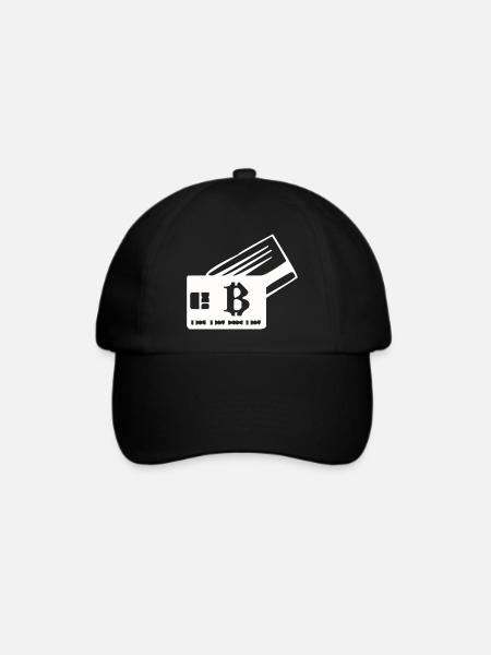 Bitcoin-Karte - Baseballkappe - Schwarz/Schwarz