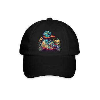 Ein schönes Entlein oder ist es doch ein Erpel? - Baseballkappe - Schwarz/Schwarz - Vorne