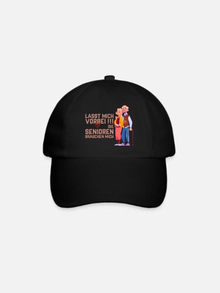 Vorbei Senioren brauchen Pfleger - Baseballkappe - Schwarz/Schwarz
