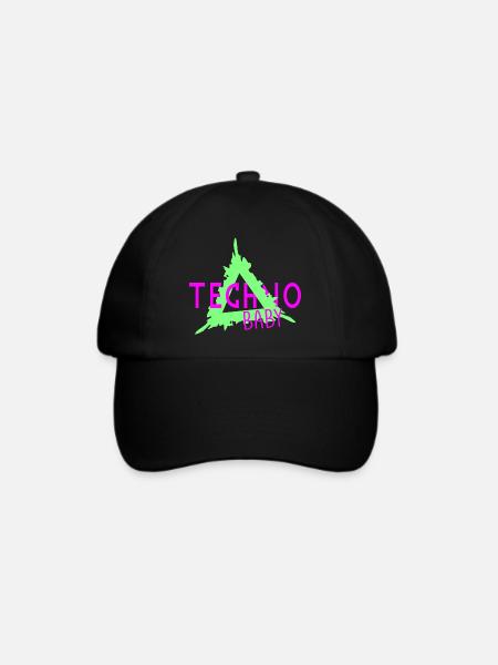 Techno-Baby - Baseballkappe - Schwarz/Schwarz