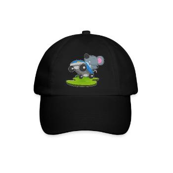 Maus Auto - Baseballkappe - Schwarz/Schwarz - Vorne