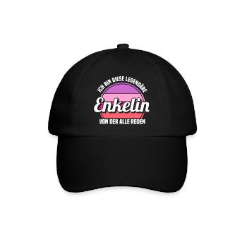 Enkelin - Baseballkappe - Schwarz/Schwarz - Vorne