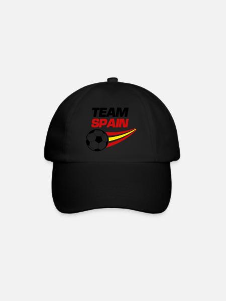 team spain soccer - Baseballkappe - Schwarz/Schwarz
