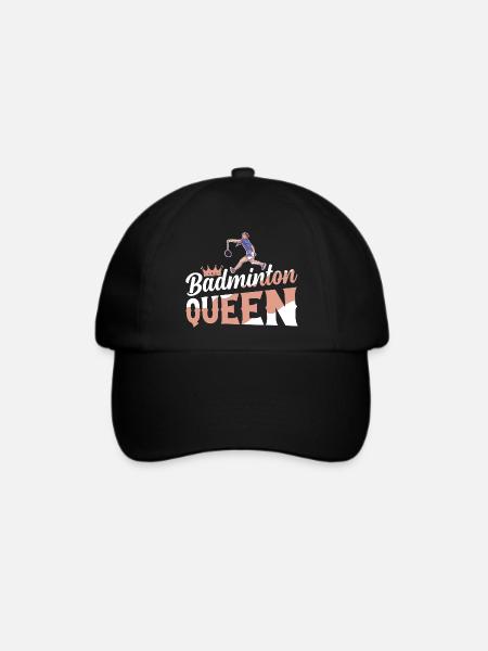 Badminton Queen Woman Girl Player - Baseballkappe - Schwarz/Schwarz
