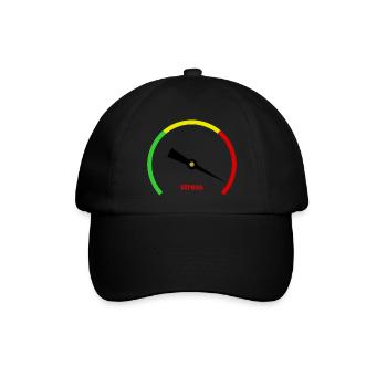 Stress-o-Meter - Baseballkappe - Schwarz/Schwarz - Vorne