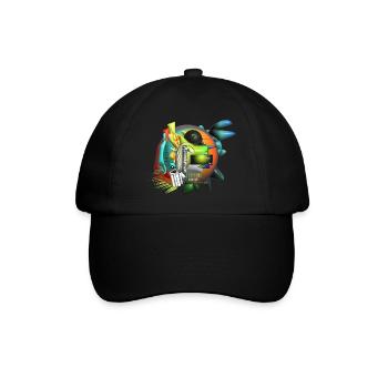 Abstrakte Kunst Kubismus - Baseballkappe - Schwarz/Schwarz - Vorne