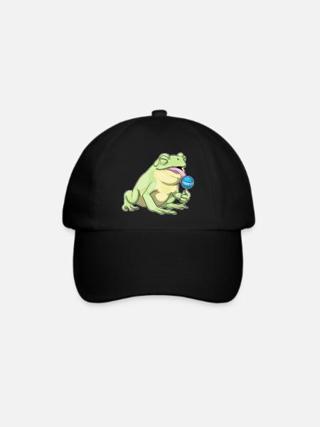 Frosch Lutscher - Baseballkappe - Schwarz/Schwarz