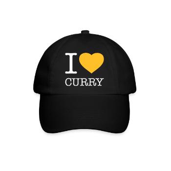 I LOVE CURRY - Baseballkappe - Schwarz/Schwarz - Vorne