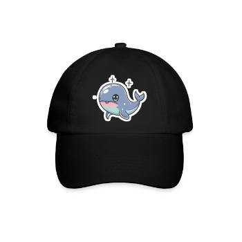 Wal-Liebhaber - Baseballkappe - Schwarz/Schwarz - Vorne