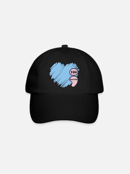 Psychische Gesundheit - Erkrankungen des menschlichen Gehirns - Baseballkappe - Schwarz/Schwarz