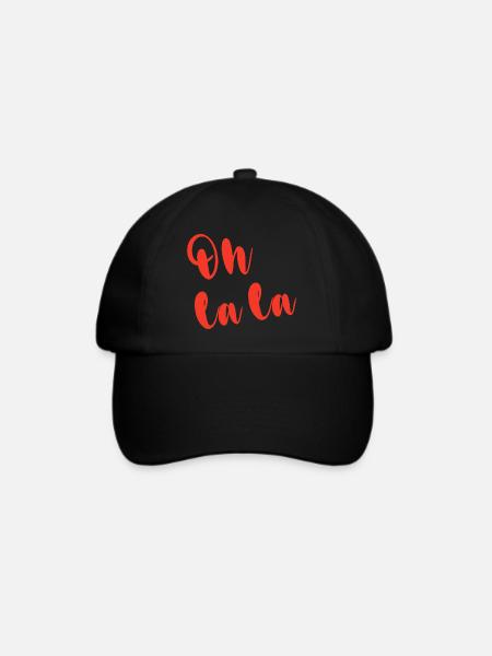 OH LA LA - Baseballkappe - Schwarz/Schwarz