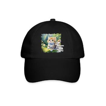 Was Du hast können viele haben - Cat - Baseballkappe - Schwarz/Schwarz - Vorne