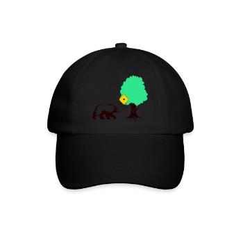 bär honig - Baseballkappe - Schwarz/Schwarz - Vorne