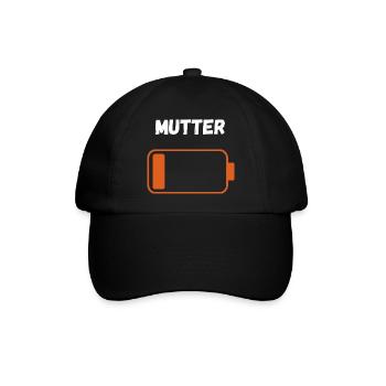 Mutter auf Reserve - Baseballkappe - Schwarz/Schwarz - Vorne