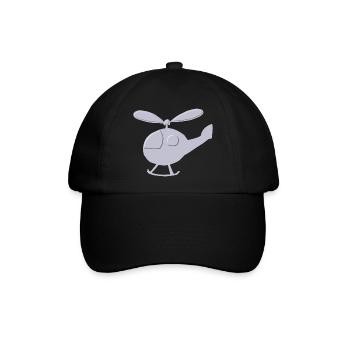 hubschrauber relief - Baseballkappe - Schwarz/Schwarz - Vorne