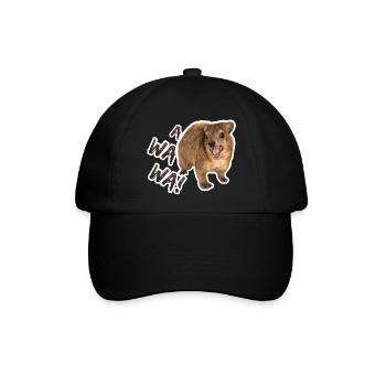 Hyrax Awawa! - Schreiender Highlander - Baseballkappe - Schwarz/Schwarz - Vorne