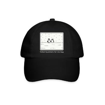 Ausmalbild für die Faulen - Baseballkappe - Schwarz/Schwarz - Vorne