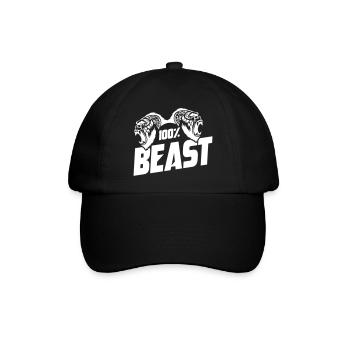 Gorilla Beast Motivation - Baseballkappe - Schwarz/Schwarz - Vorne