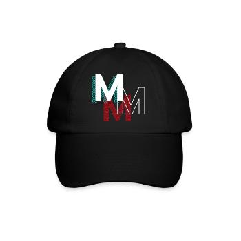 M Lettering Gifts - Baseballkappe - Schwarz/Schwarz - Vorne