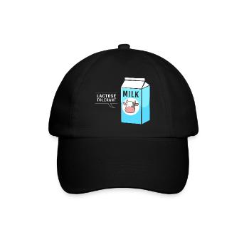 Milch Laktose Blähungen - Baseballkappe - Schwarz/Schwarz - Vorne