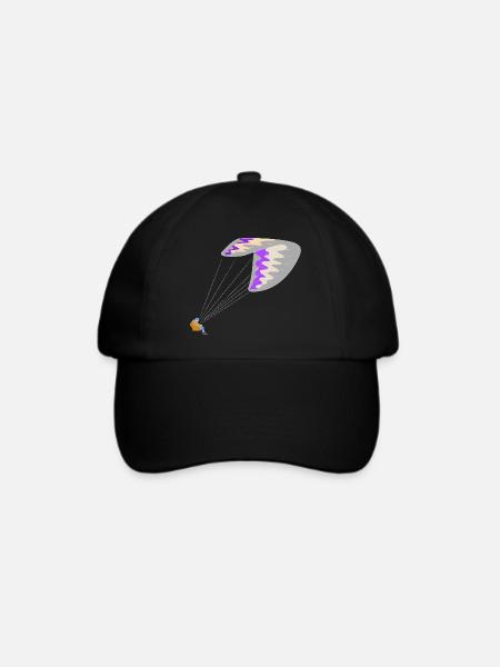 Gleitschirm - Baseballkappe - Schwarz/Schwarz