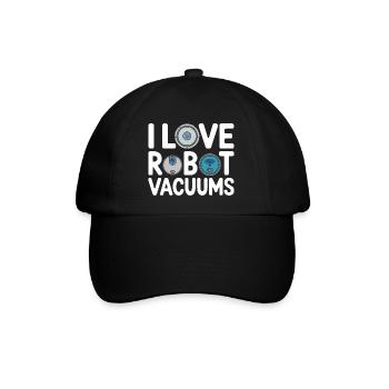 I Love Robot Vacuums Staubsauger Roboter - Baseballkappe - Schwarz/Schwarz - Vorne