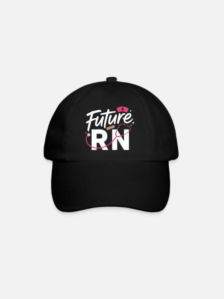 Future RN Stethoskop & Klinik - Baseballkappe - Schwarz/Schwarz