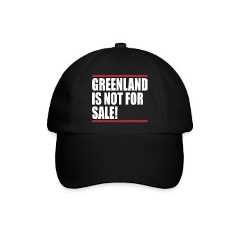 Greenland Shirt Not For Sale Greenland Tshirt - Baseballkappe - Schwarz/Schwarz - Vorne