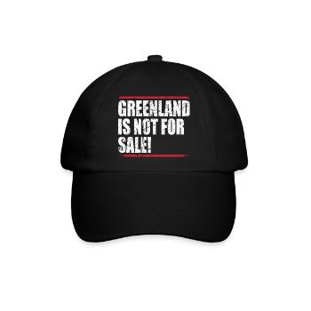 Greenland Is Not For Sale - Baseballkappe - Schwarz/Schwarz - Vorne