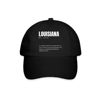 Louisiana Kulturexplosion Shirt - Baseballkappe - Schwarz/Schwarz - Vorne