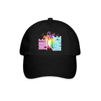 Pole Dance Splash Neon Farben - Baseballkappe - Schwarz/Schwarz - Vorne