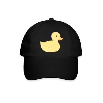 Gelbe Gummiente Cartoon Stil - Baseballkappe - Schwarz/Schwarz - Vorne
