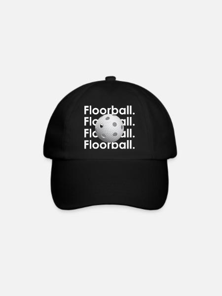 Floorball Graphic - Baseballkappe - Schwarz/Schwarz