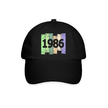 Artwork 1986 - Baseballkappe - Schwarz/Schwarz - Vorne