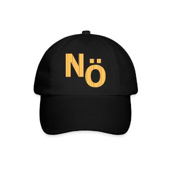 NÖ Nein, Dagegen  - Baseballkappe - Schwarz/Schwarz - Vorne