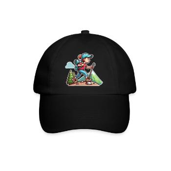 Wanderin Wandern - Baseballkappe - Schwarz/Schwarz - Vorne