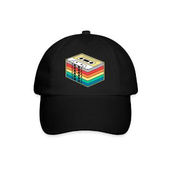 Vibrant Rainbow Kassette - Baseballkappe - Schwarz/Schwarz - Vorne
