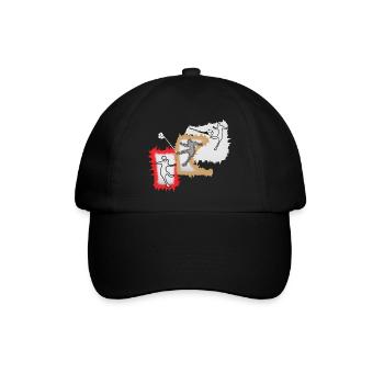 Dynamischer Ballspieler - Baseballkappe - Schwarz/Schwarz - Vorne