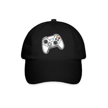 Retro-Controller Illustration - Baseballkappe - Schwarz/Schwarz - Vorne