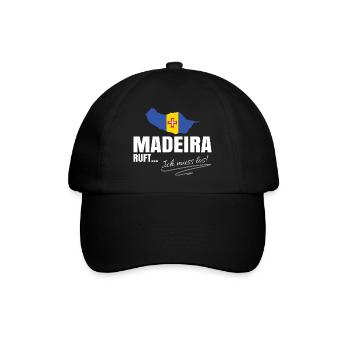 Madeira Auswandern - Baseballkappe - Schwarz/Schwarz - Vorne