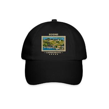 Suomi Lappeenranta Vintage Reisemarke - Baseballkappe - Schwarz/Schwarz - Vorne