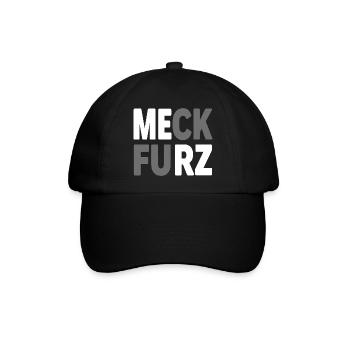 Meck Furz | Merz - nicht mein Kanzler - Baseballkappe - Schwarz/Schwarz - Vorne