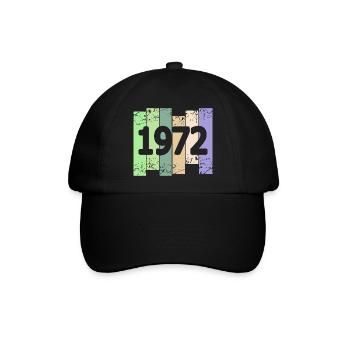 Artwork 1972 - Baseballkappe - Schwarz/Schwarz - Vorne