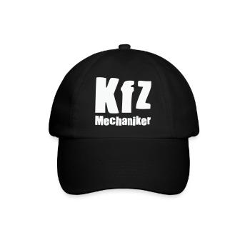 Kfz Mechaniker Emblem - Baseballkappe - Schwarz/Schwarz - Vorne