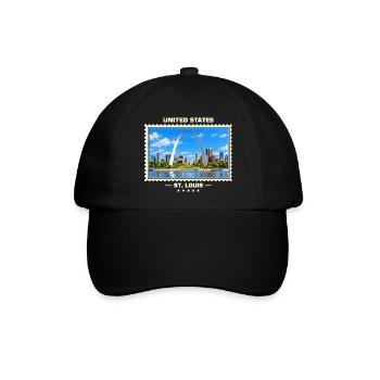 Vereinigte Staaten St. Louis Vintage Reisemarke - Baseballkappe - Schwarz/Schwarz - Vorne