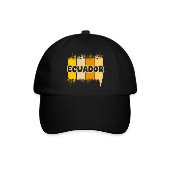 Ecuador als Urlaub - Baseballkappe - Schwarz/Schwarz - Vorne