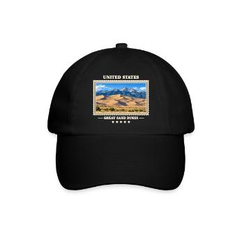 Vereinigte Staaten Great Sand Dunes Vintage Reisem - Baseballkappe - Schwarz/Schwarz - Vorne