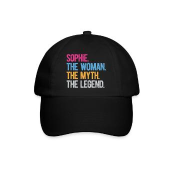 Sophie Die Frau Der Mythos Die Legende Schenke Frauen - Baseballkappe - Schwarz/Schwarz - Vorne
