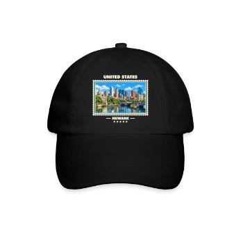 Vereinigte Staaten Newark Vintage Reisemarke - Baseballkappe - Schwarz/Schwarz - Vorne