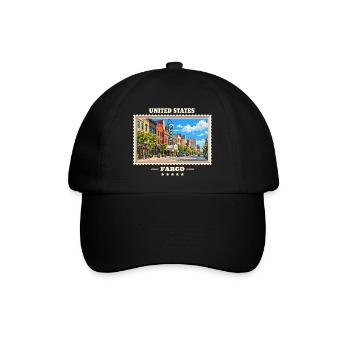 Vereinigte Staaten Fargo Vintage Reisemarke - Baseballkappe - Schwarz/Schwarz - Vorne